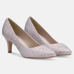 Perfect Bridal Calypso Taupe Kristall verschönert Mitte Heel Gericht Schuhe* Glitzernde Ballschuhe | Party-schuhe