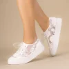 Perfect Bridal Codie Elfenbein Floral Spitze Plattform Trainer* Hochzeitsschuhe | Spitze Hochzeitsschuhe