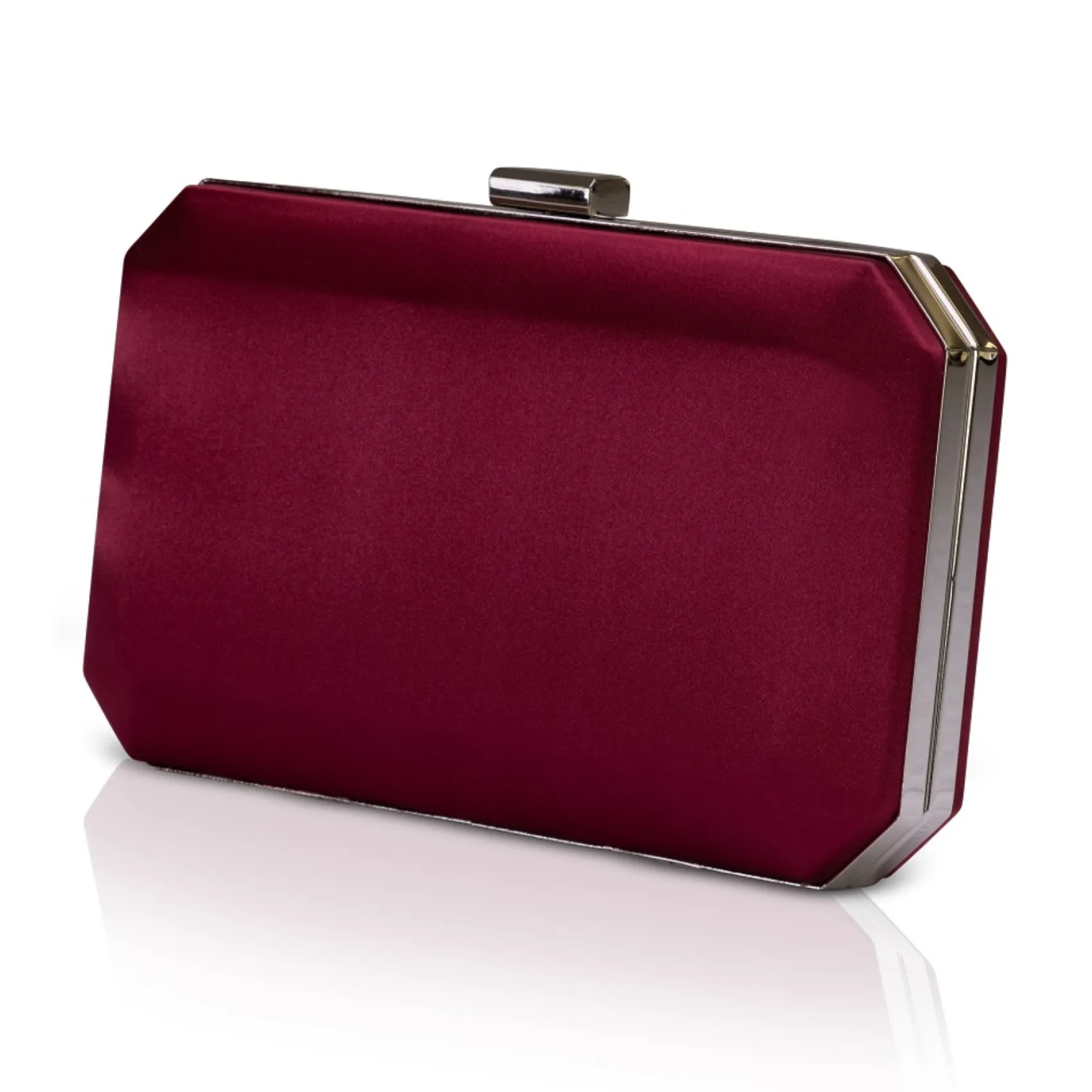 Perfect Bridal Ebenholz Beere Satin Box Clutch Tasche* Abschlussball-taschen | Hochzeitsgäste-taschen