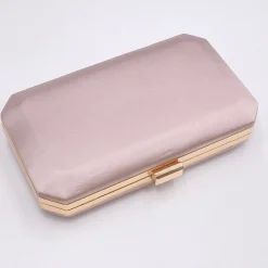 Perfect Bridal Ebenholz Taupe Satin Box Clutch Tasche* Abschlussball-taschen | Hochzeitsgäste-taschen