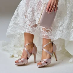 Perfect Bridal Ebenholz Taupe Satin Box Clutch Tasche* Abschlussball-taschen | Hochzeitsgäste-taschen