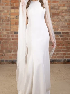 Perfect Bridal Elfenbein Einstöckiger Perlenrand Kathedralenschleier* Einstufige Schleier | Kapelle Länge & Kathedrale Schleier