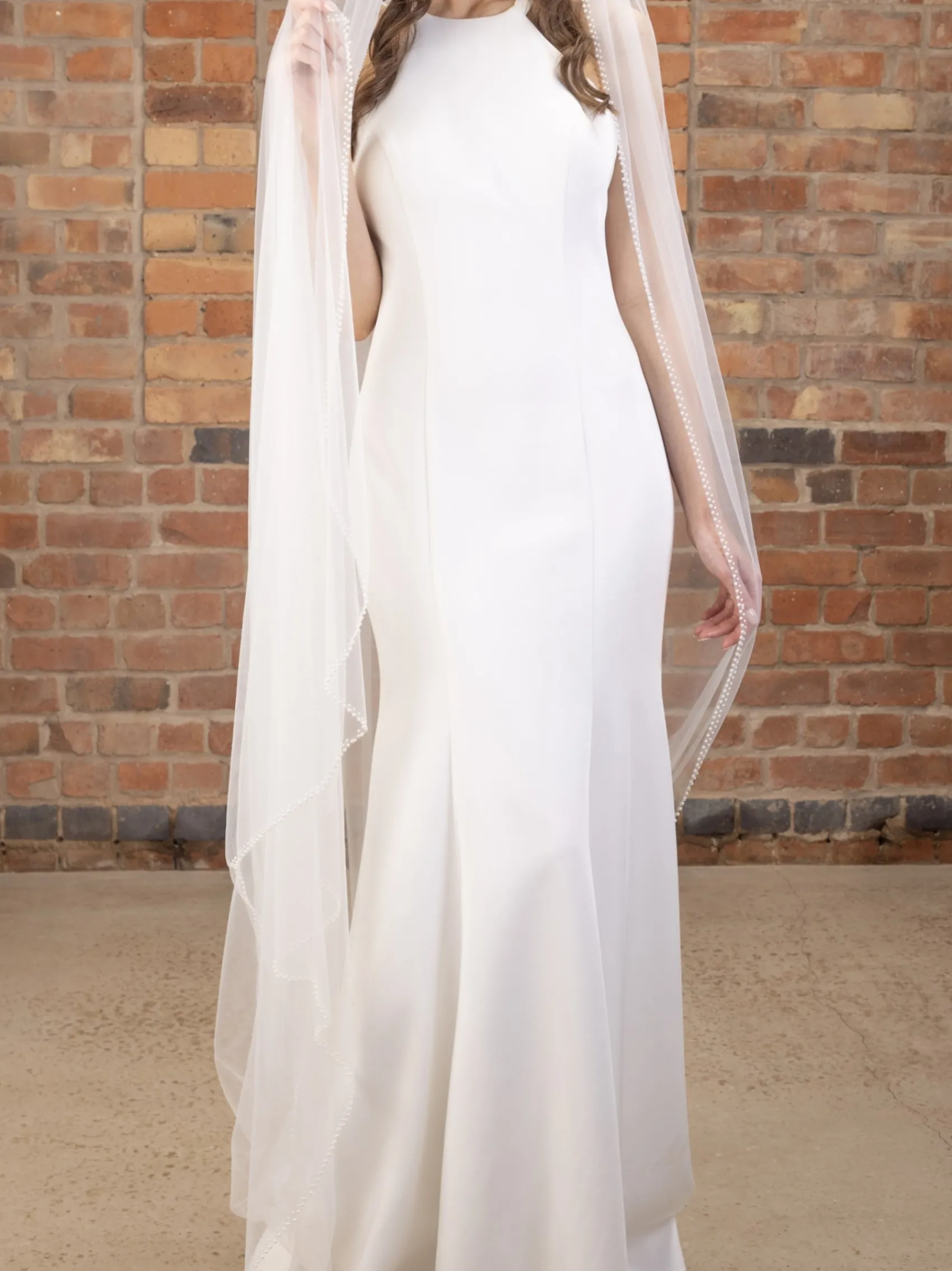 Perfect Bridal Elfenbein Einstöckiger Perlenrand Kathedralenschleier* Einstufige Schleier | Kapelle Länge & Kathedrale Schleier