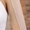 Perfect Bridal Elfenbeinfarbener einreihiger Kathedralschleier mit Perlen und Kristallrand* Einstufige Schleier | Kapelle Länge & Kathedrale Schleier
