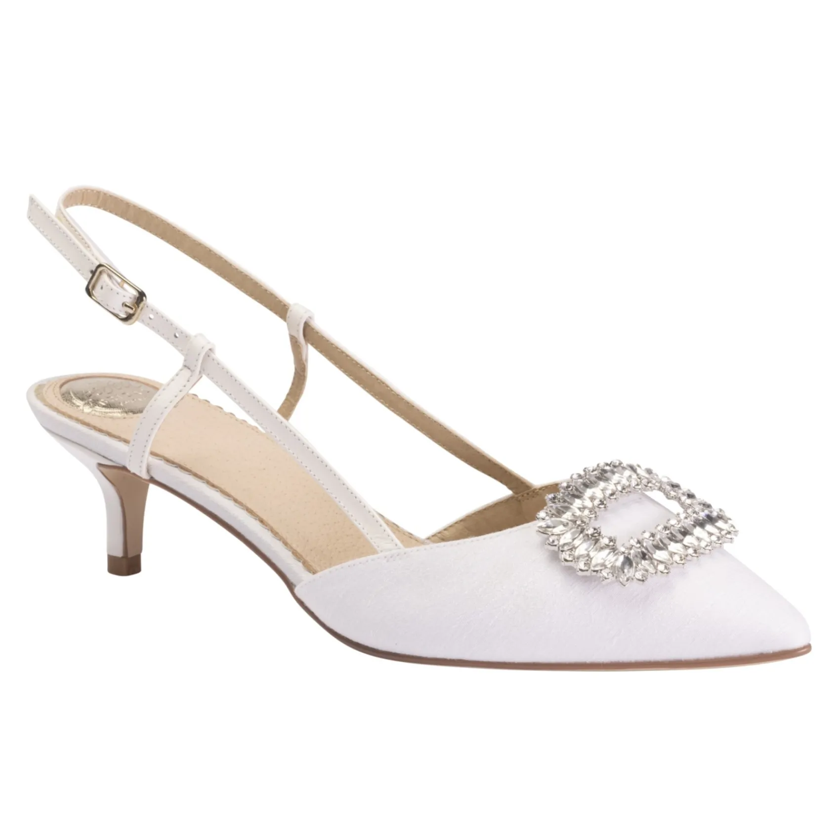 Perfect Bridal Lennox Elfenbein spitze Slingback Kitten Heels* Schuhe Für Die Mutter Der Braut | Hochzeitsschuhe