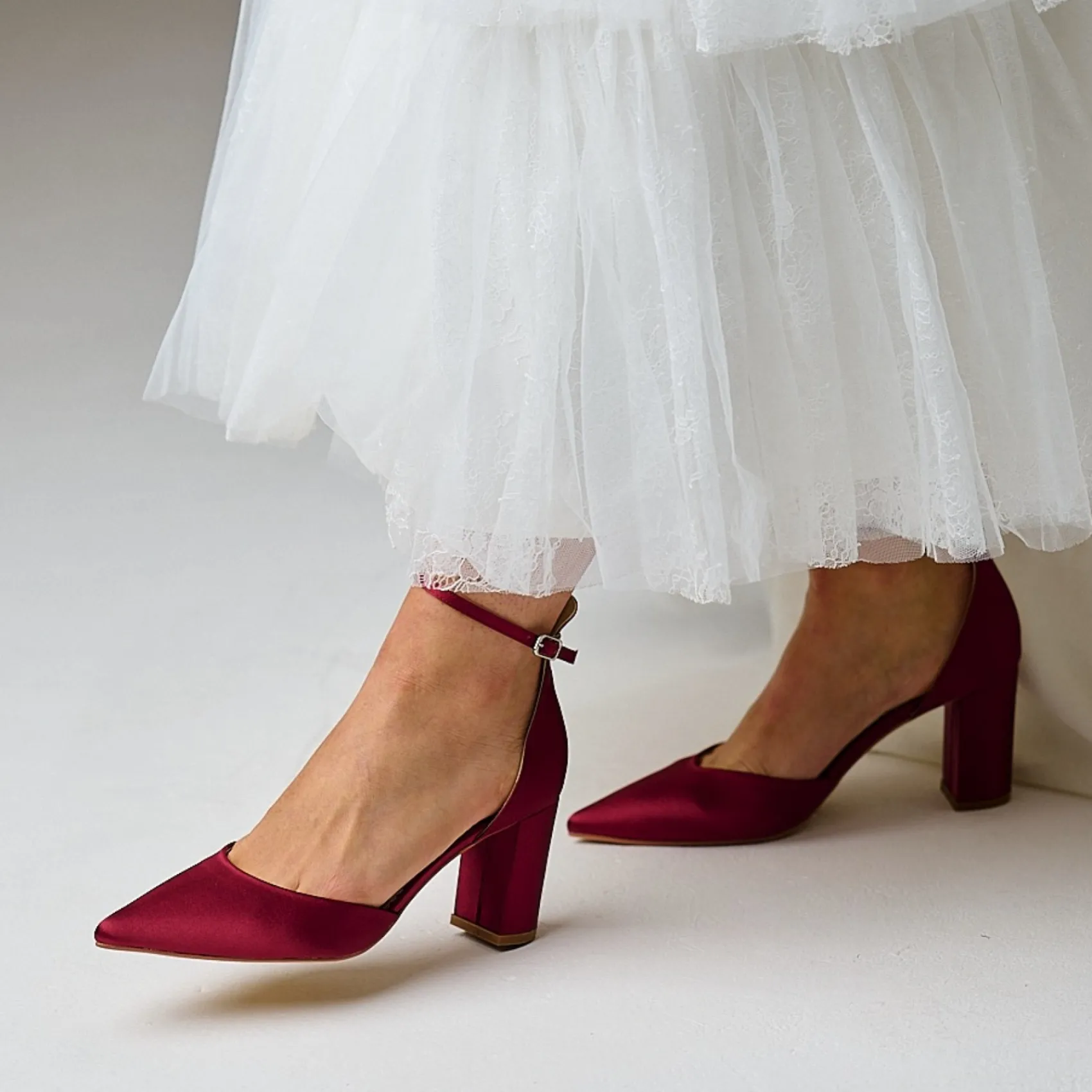 Perfect Bridal Liberty Berry Satin Blockabsatz Knöchelriemen Schuhe* Schuhe Für Hochzeitsgäste | Schuhe Für Die Mutter Der Braut