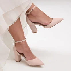Perfect Bridal Liberty Blush Wildleder Blockabsatz Knöchelriemen Gericht Schuhe* Rosa Ballschuhe | Abschlussball-schuhe