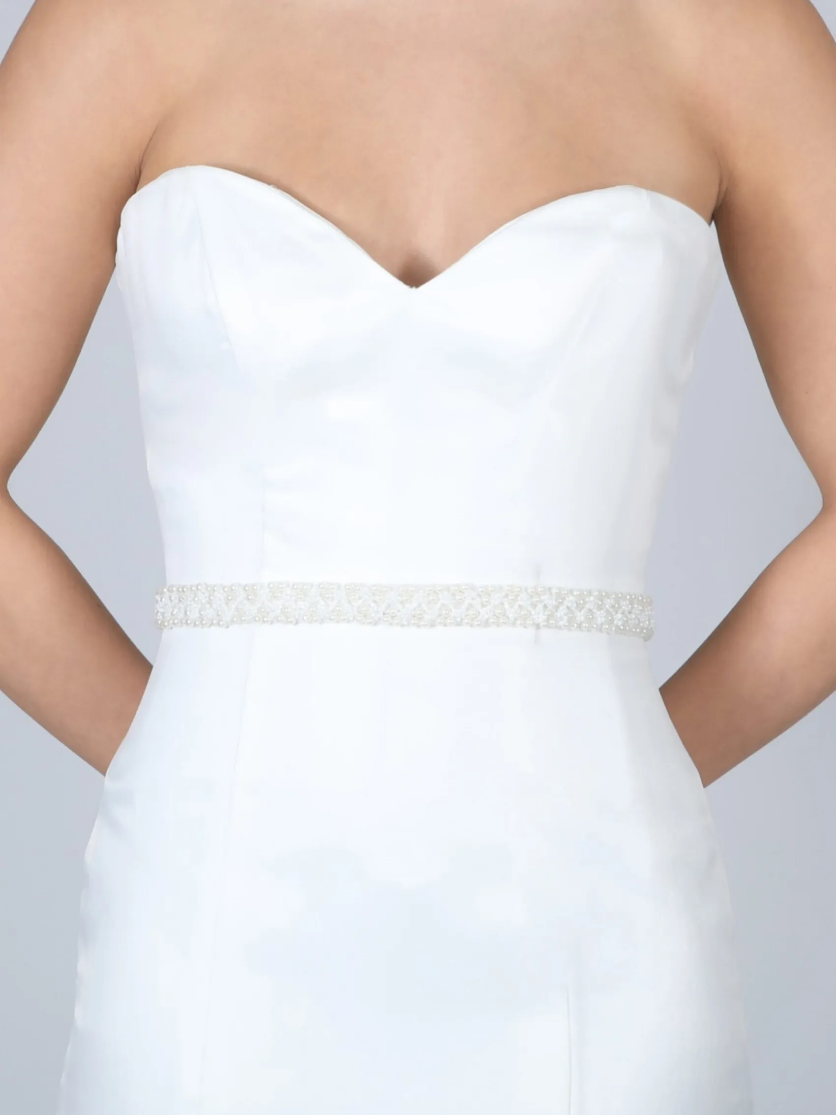 Perfect Bridal Odessa Hochzeitsgürtel mit Perlen und Perlen* Brautkleid Gürtel