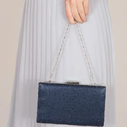 Perfect Bridal Sorrel Navy Sparkly Diamante Box Clutch Bag* Abschlussball-taschen | Anlass Handtaschen