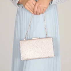 Perfect Bridal Sorrel Taupe Sparkly Diamante Box Clutch* Abschlussball-taschen | Anlass Handtaschen