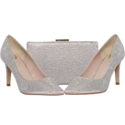 Perfect Bridal Stara Taupe Kristallverzierte spitze Pumps* Glitzernde Ballschuhe | Party-schuhe