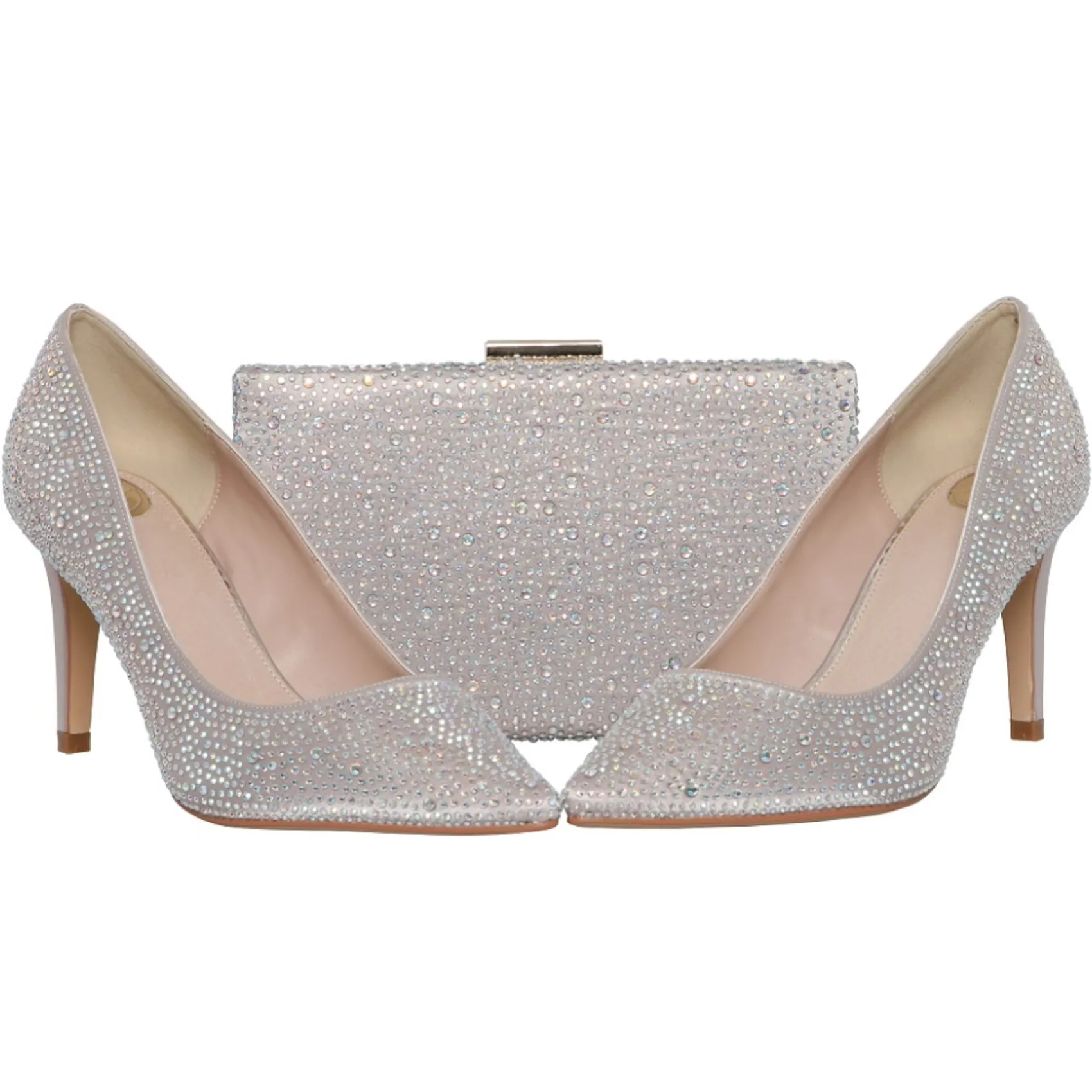 Perfect Bridal Stara Taupe Kristallverzierte spitze Pumps* Glitzernde Ballschuhe | Party-schuhe