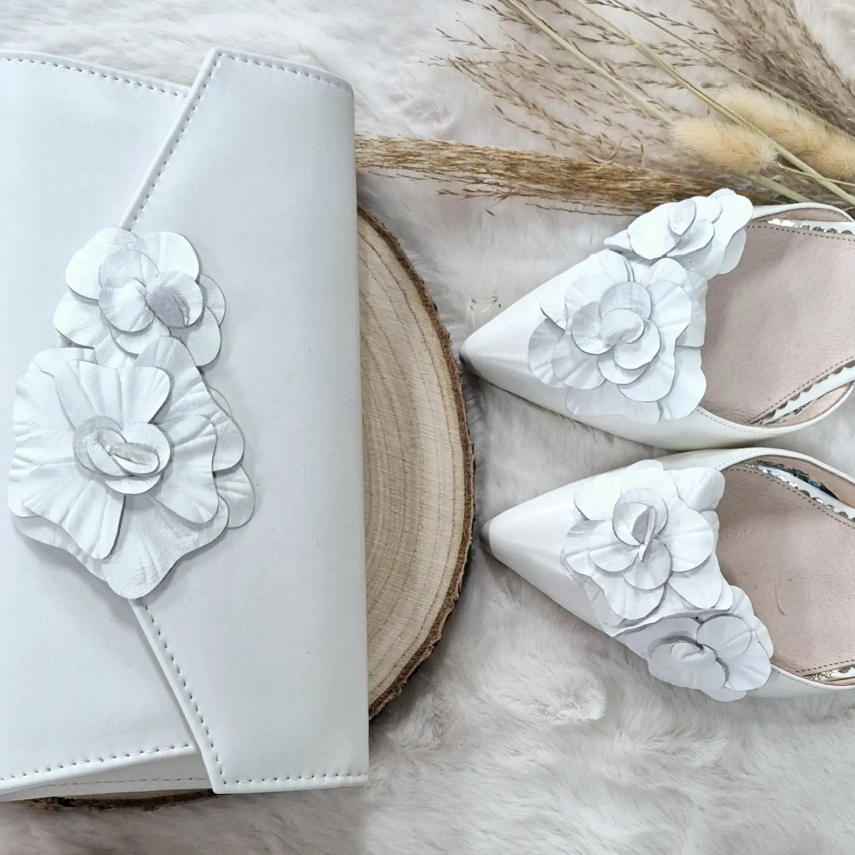 Perfect Bridal Valentina Elfenbein Leder Floral Knöchelriemen Schuhe* Schuhe Für Die Mutter Der Braut | Hochzeitsschuhe