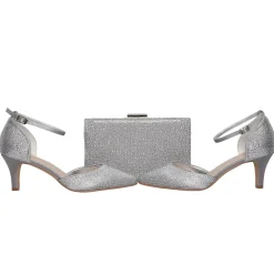 Perfect Bridal Xena Silber Kristall verschönert Knöchelriemen Gericht Schuhe* Glitzernde Ballschuhe | Silberne Ballschuhe