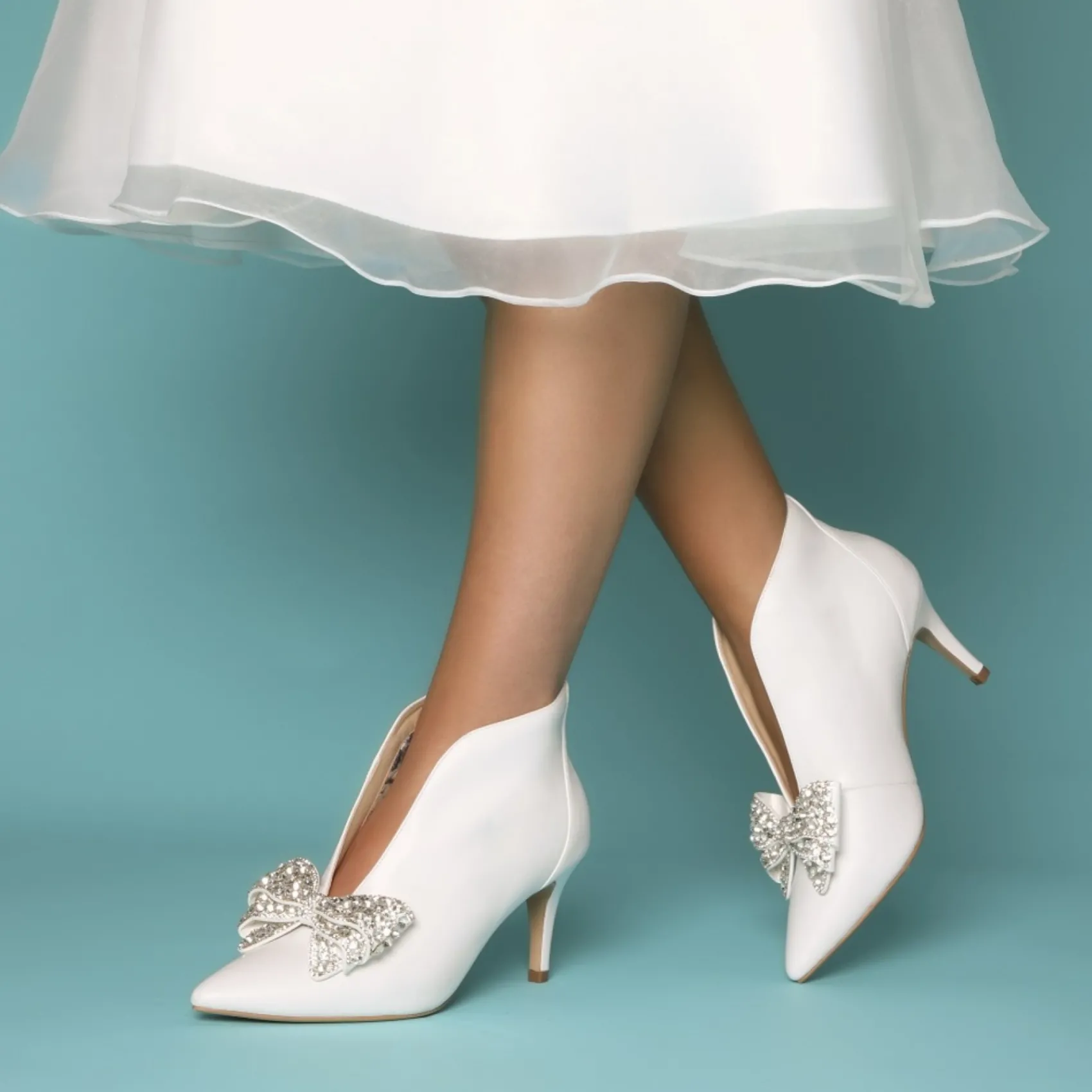 Perfect Bridal Zara Elfenbeinfarbene Lederstiefel mit spitzer V-Zehe für die Hochzeit* Hochzeitsschuhe | Schuhe Mit Mittlerem Absatz