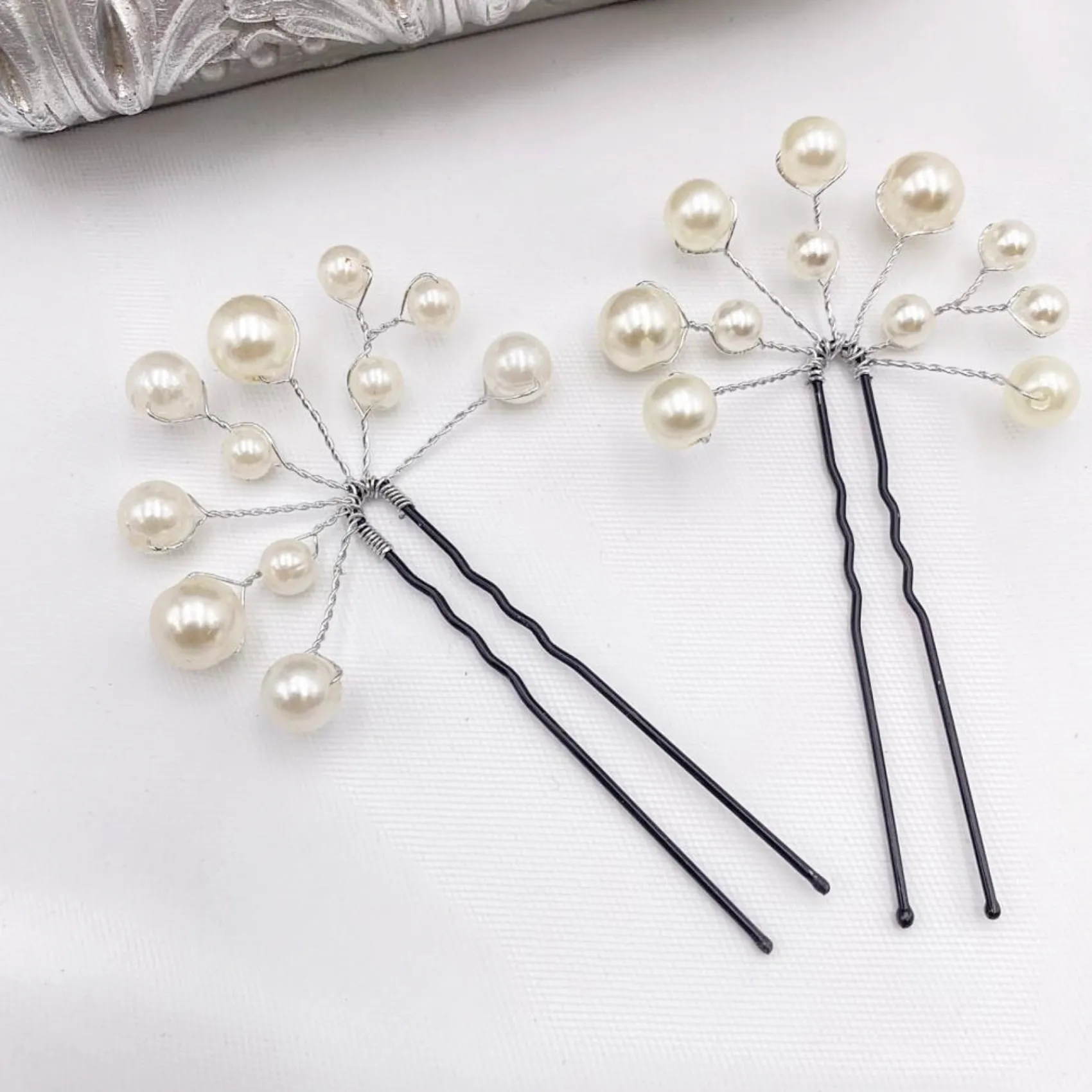 Lace & Favour Polly Elfenbein Perlenspray Hochzeit Haarnadel* Geschenke Für Brautjungfern | Geschenke Für Die Braut