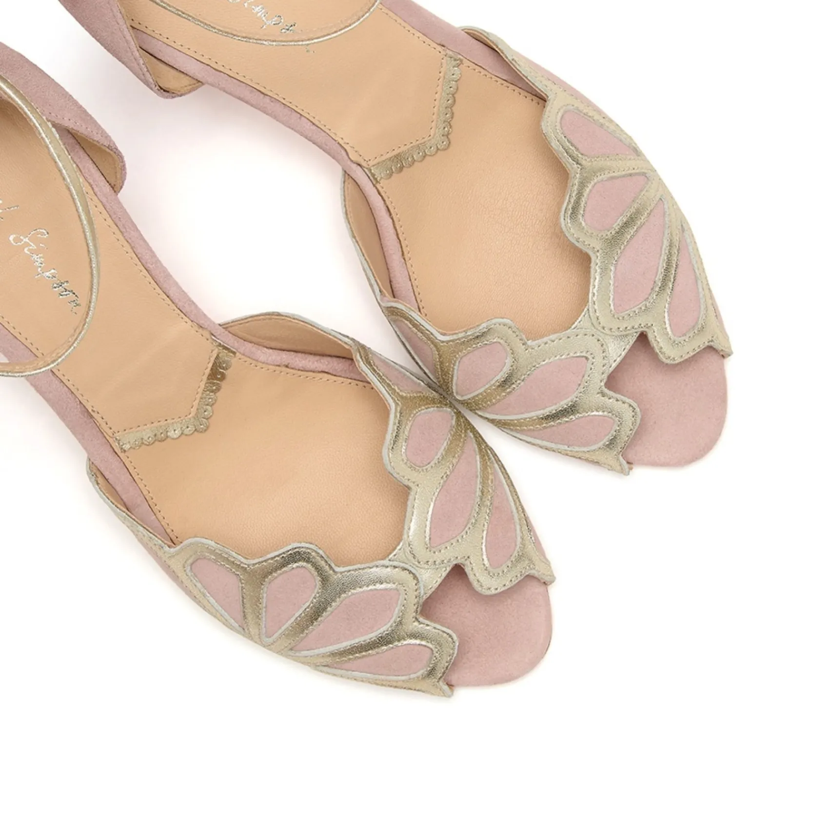 Rachel Simpson Isadora Puderrosa Wildleder-Sandalen mit niedrigem Absatz und Knöchelriemen* Schuhe Für Hochzeitsgäste | Schuhe Für Die Mutter Der Braut