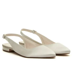 Rainbow Club Alise Färbbare Elfenbeinfarbene Satin Slingback Spitze Pumps* Schuhe Für Brautjungfern | Hochzeitsschuhe