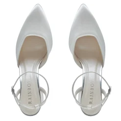 Rainbow Club Aria Färbbar Elfenbein Satin Slingback Riemchen Blockabsatz* Schuhe Für Hochzeitsgäste | Hochzeitsschuhe