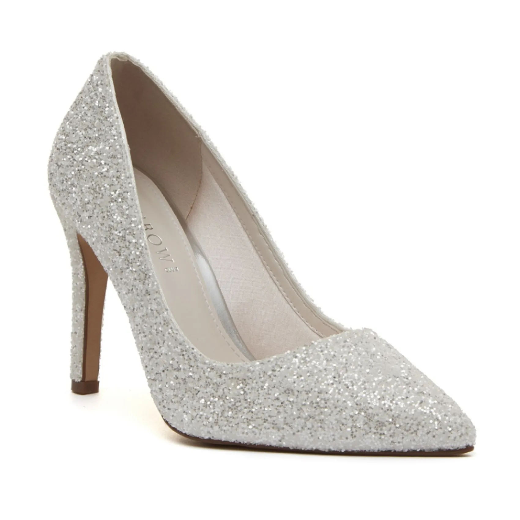 Rainbow Club Coco Elfenbein Schnee Glitter Spitze Court Schuhe* Glitzernde Ballschuhe | Weiße Ballschuhe