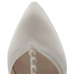 Rainbow Club Cordelia Färbbare Elfenbein Satin T-Bar Hochzeit Schuhe* Hochzeitsschuhe | Schuhe Mit Mittlerem Absatz