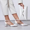 Rainbow Club Imogen Elfenbein Satin Niedrig Blockabsatz Knöchelriemen Schuhe* Schuhe Für Die Mutter Der Braut | Hochzeitsschuhe