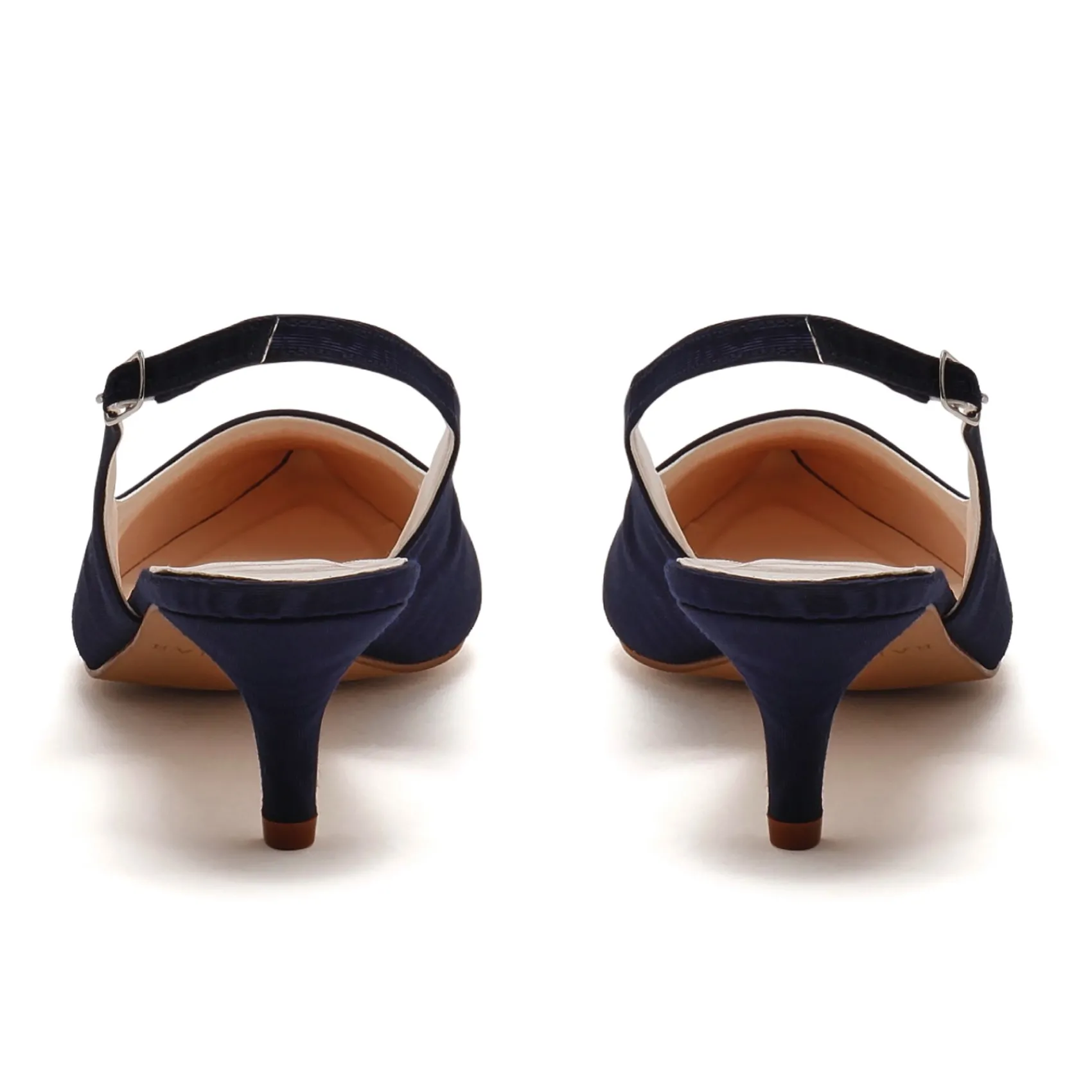 Rainbow Club Joni Navy Moiré Slingback Kitten Heels* Schuhe Für Die Mutter Der Braut | Schuhe Mit Niedrigem Absatz