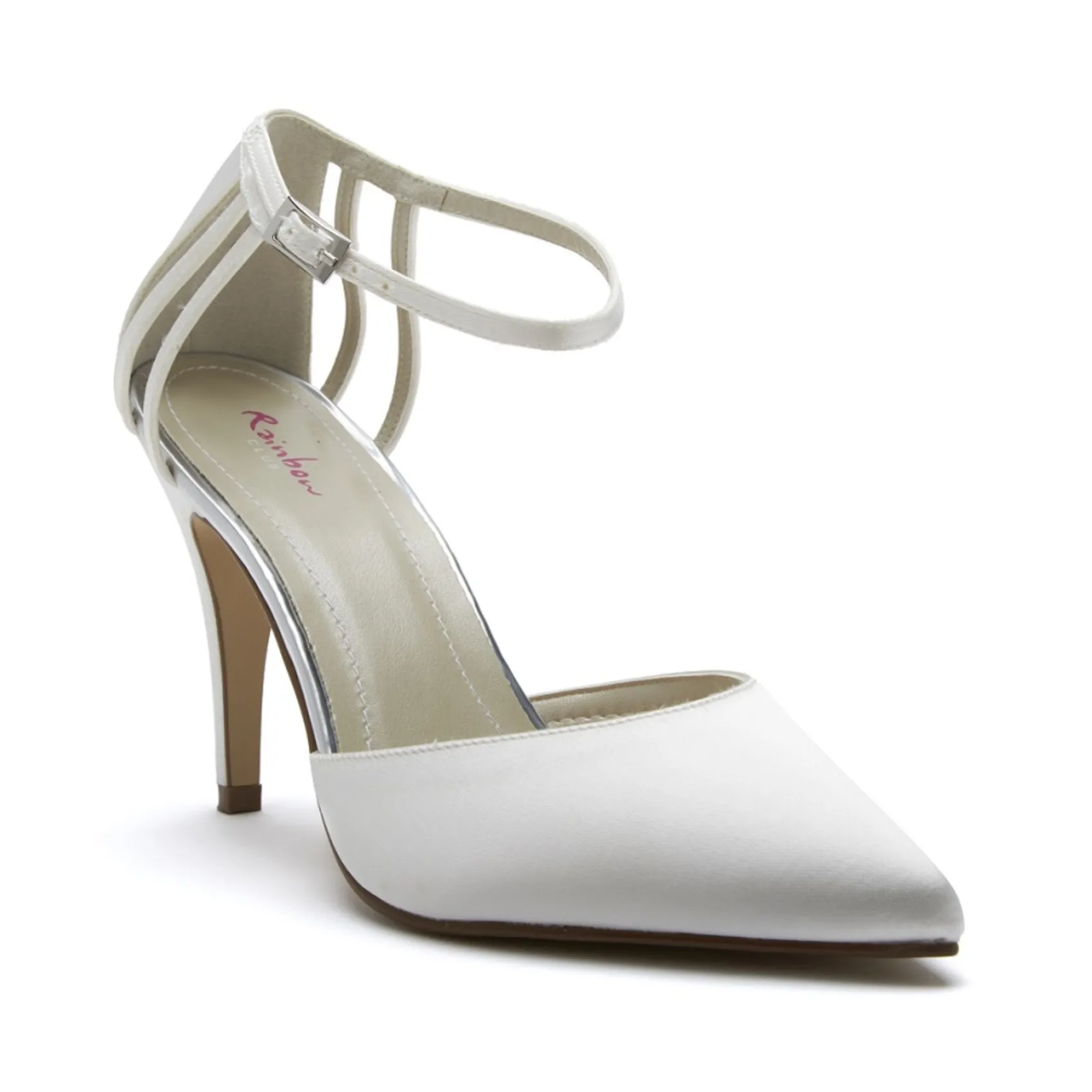 Rainbow Club Kennedy Färbbare Elfenbein Satin Zweiteilige Schuhe* Hochzeitsschuhe | Hochhackige Schuhe