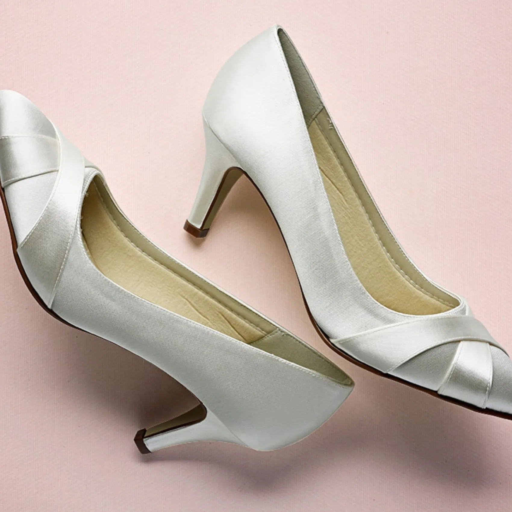 Rainbow Club Lexi Färbbare Elfenbeinfarbene Satin-Hochzeitsschuhe* Schuhe Für Die Mutter Der Braut | Hochzeitsschuhe