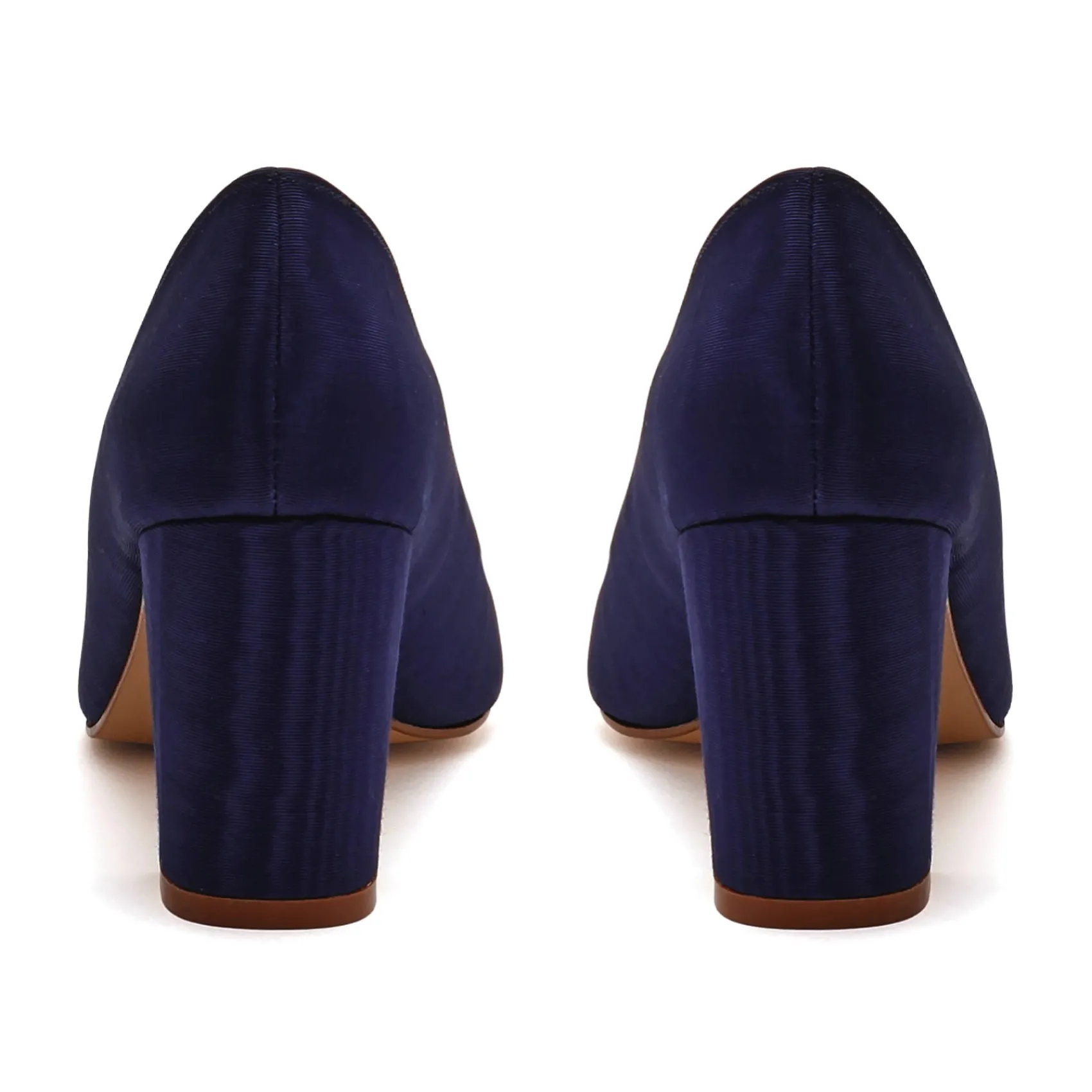 Rainbow Club Maeve Navy Moire Blockabsatz Pumps* Schuhe Für Hochzeitsgäste | Schuhe Für Die Mutter Der Braut