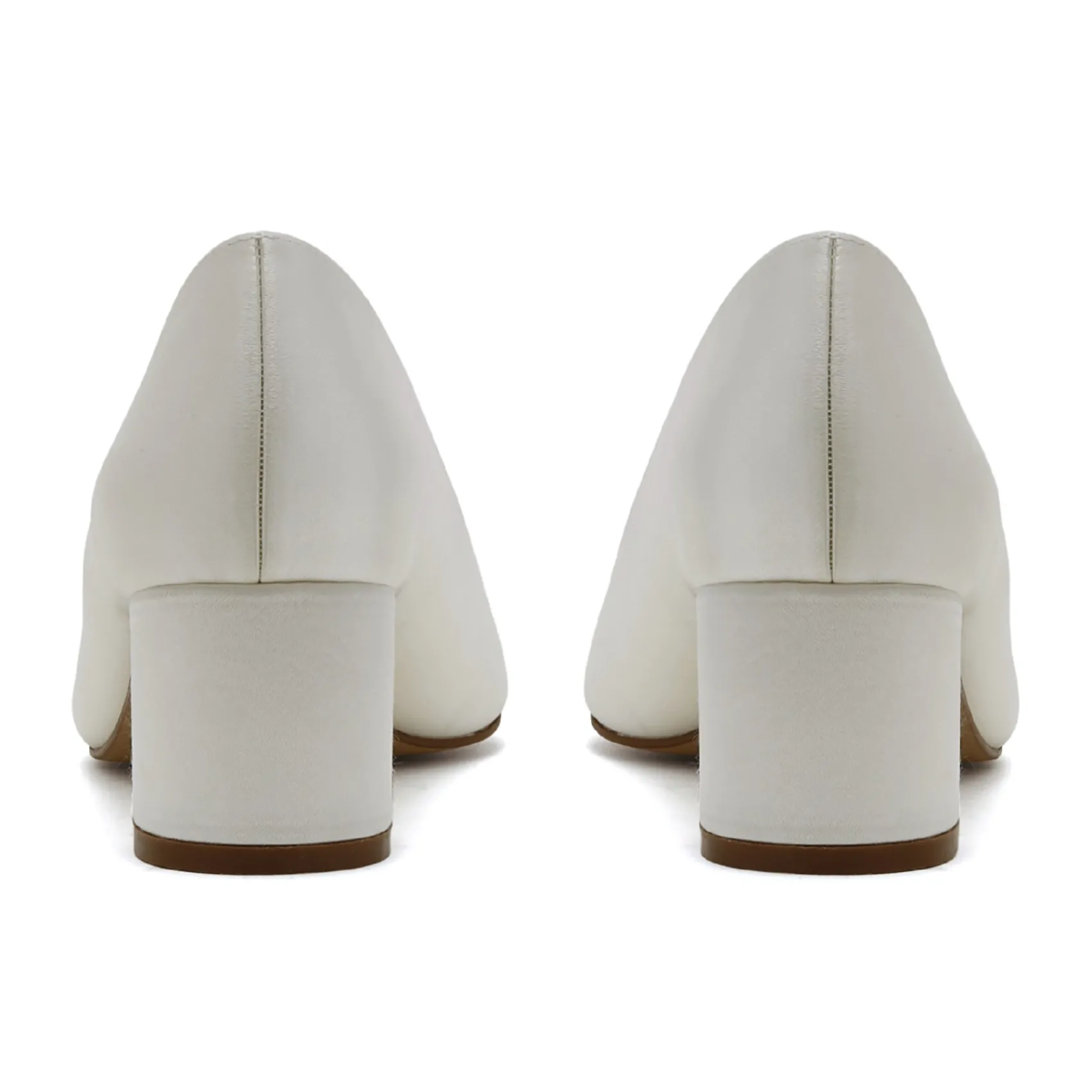 Rainbow Club Mai Färbbar Elfenbein Satin Niedriger Blockabsatz Spitze Courts* Schuhe Für Die Mutter Der Braut | Hochzeitsschuhe
