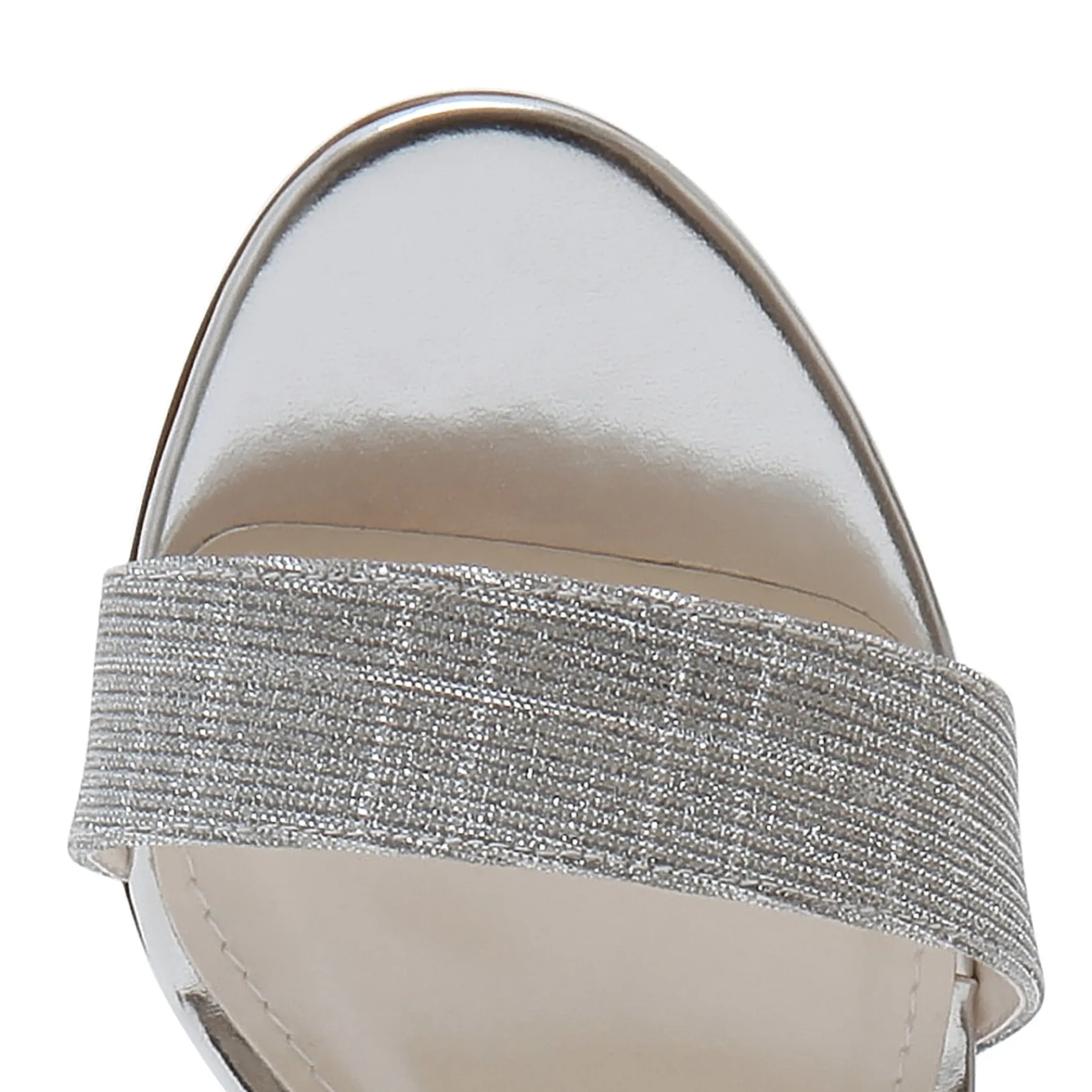 Rainbow Club Margot Silbermetallic Sandalen mit mittlerem Blockabsatz* Silberne Ballschuhe | Abschlussball-sandalen