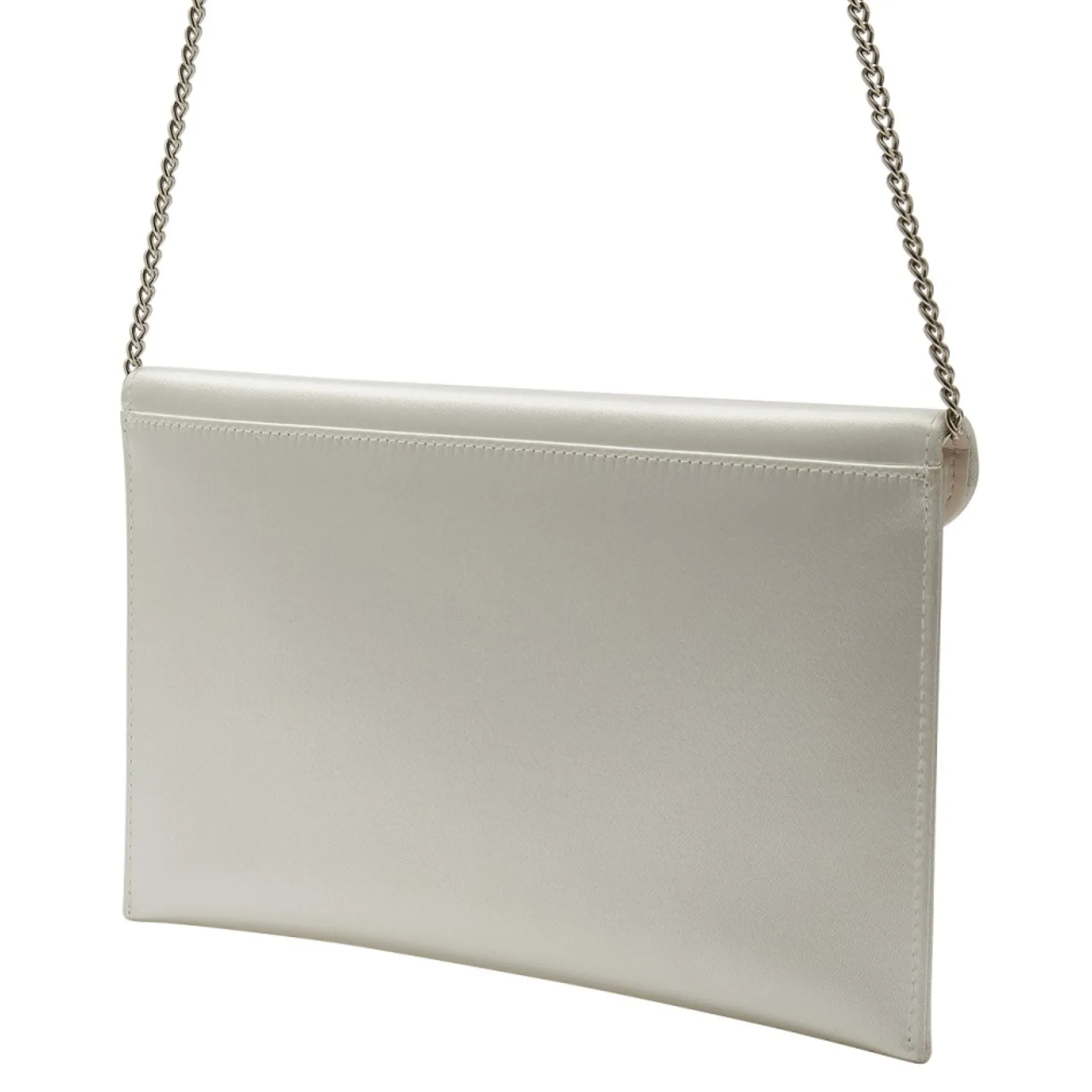 Rainbow Club Nova Einfärbbare Umschlagtasche aus elfenbeinfarbenem Satin und Kristall* Hochzeit Handtaschen