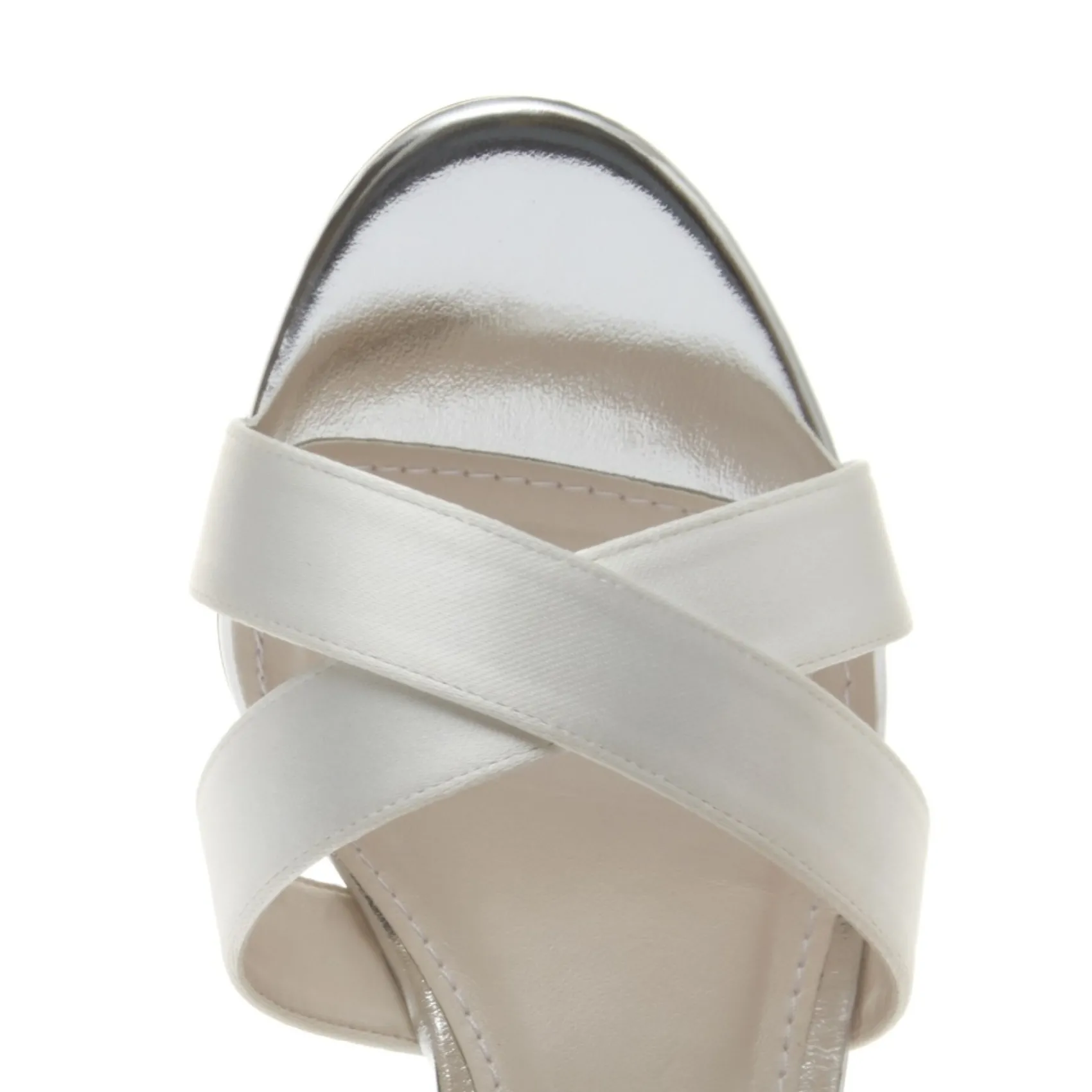 Rainbow Club Reese Färbbare Elfenbeinfarbene Satin Riemchensandalen* Schuhe Für Brautjungfern | Hochzeitsschuhe