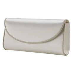 Rainbow Club Viki Elfenbein Satin und Silber Glitter Hochzeitstasche* Hochzeit Handtaschen