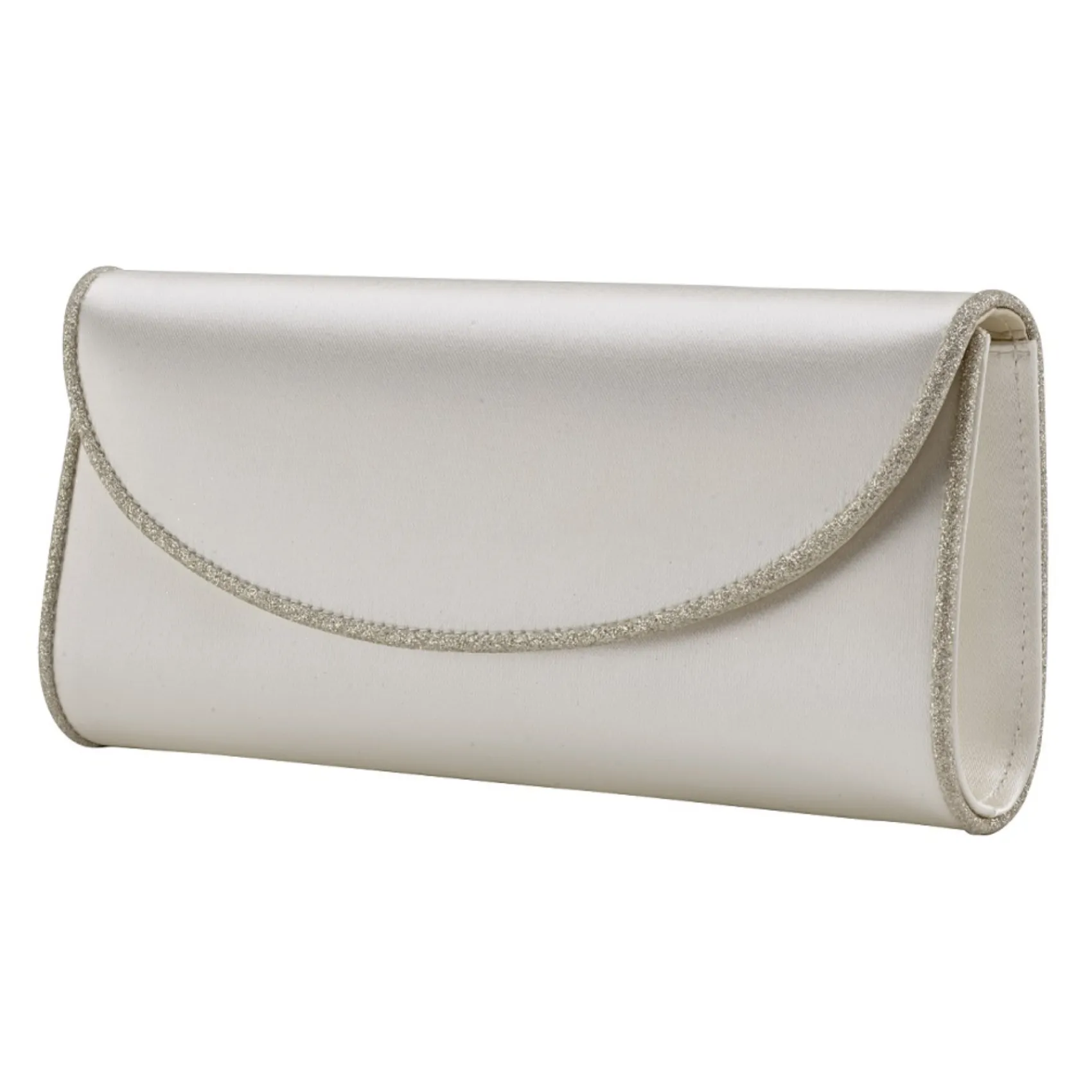 Rainbow Club Viki Elfenbein Satin und Silber Glitter Hochzeitstasche* Hochzeit Handtaschen