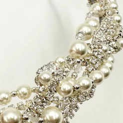 Beads & Beyond Rialto verflochtene Perle und Kristall Vintage Brautstirnband* Vintage-kopfbedeckungen | Haarschmuck Aus Kristall