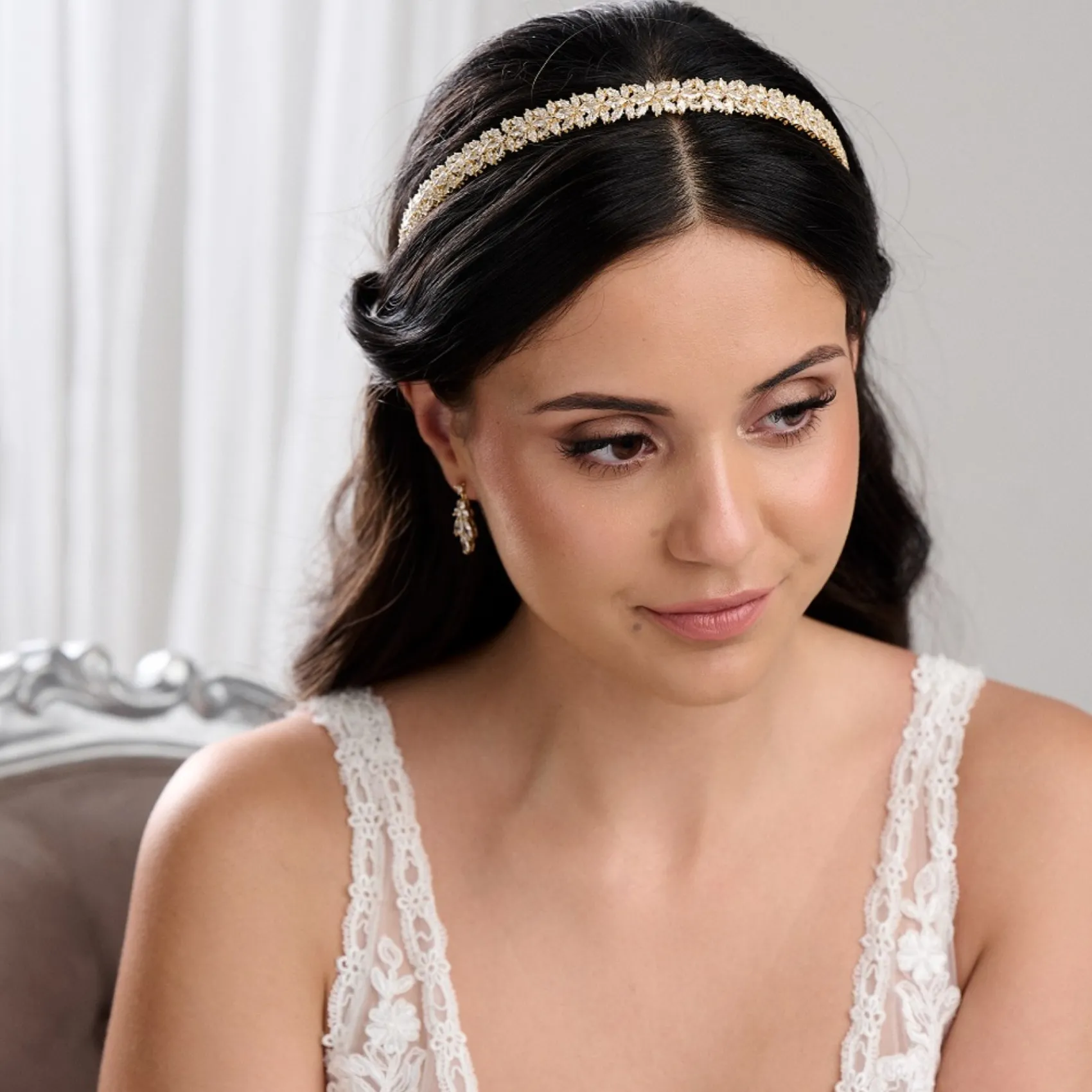 Lace & Favour Riviera Gold Kristall Brautstirnband* Abschlussball-haarbänder & Tiaras | Haarschmuck Aus Kristall