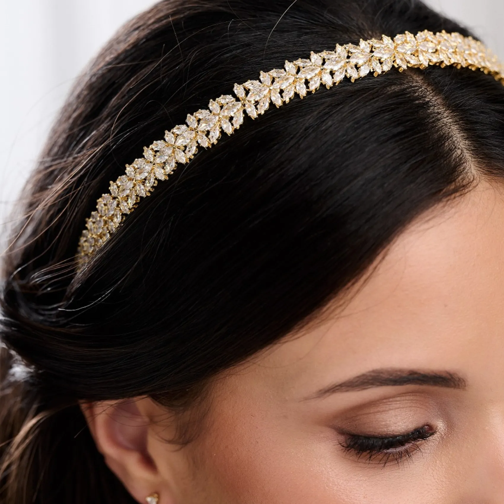 Lace & Favour Riviera Gold Kristall Brautstirnband* Abschlussball-haarbänder & Tiaras | Haarschmuck Aus Kristall