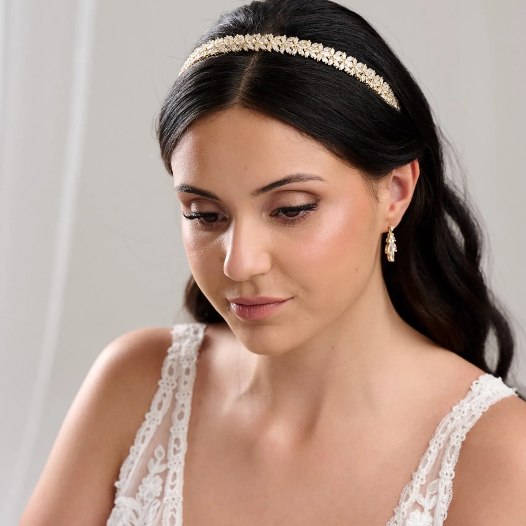 Lace & Favour Riviera Gold Kristall Brautstirnband* Abschlussball-haarbänder & Tiaras | Haarschmuck Aus Kristall