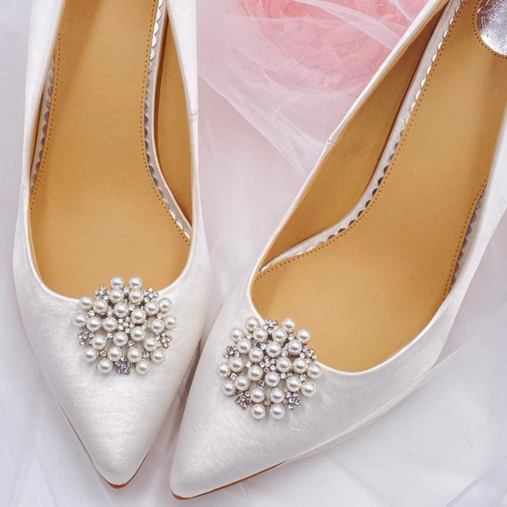 Lace & Favour Rivoli Perlen- und Kristallbrosche Schuhclips* Schuhclips | Schuhclips