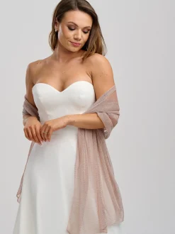 Poirier Rose Gold Metallic Hochzeitstuch* Hochzeitsumhänge & Tücher | Hochzeitsgast-jacken & Cover Ups