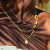 Sarah Alexander Antigua Regenbogen-Mondstein Gold-Anhänger* Geschenke Für Die Mutter Des Bräutigams | Geschenke Für Die Mutter Der Braut