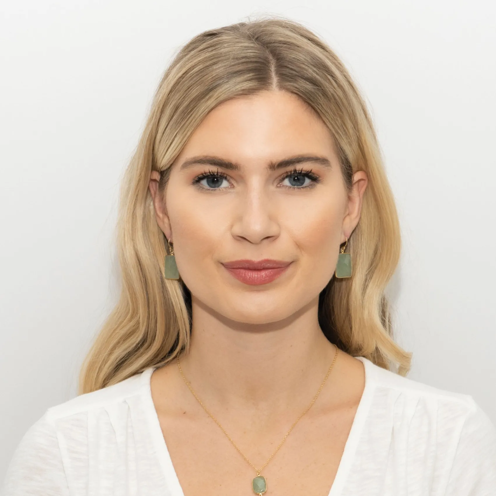 Sarah Alexander Mesmerise Grüner Aventurin Quadratische Tropfenohrringe* Geschenke Für Die Mutter Des Bräutigams | Geschenke Für Die Mutter Der Braut