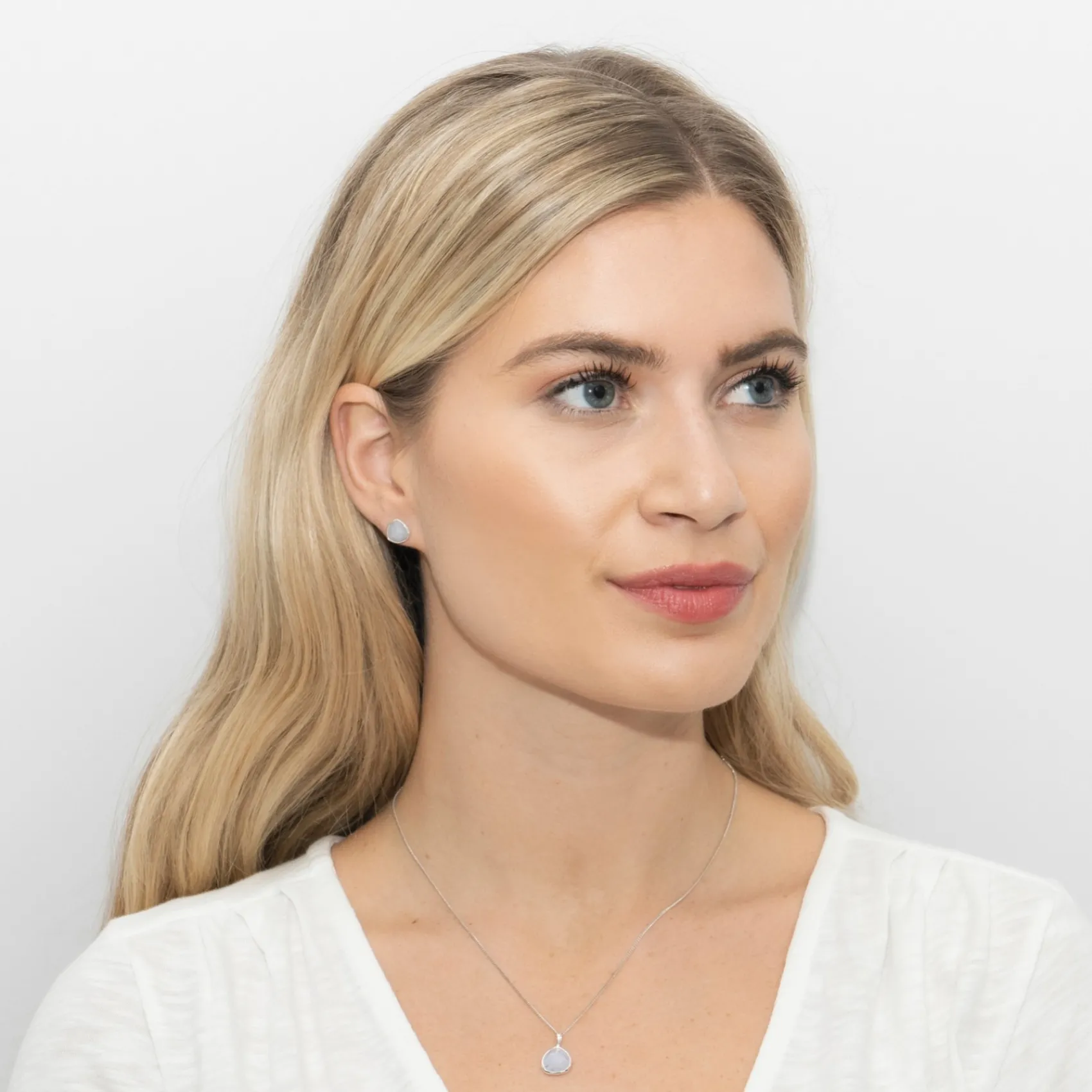 Sarah Alexander Sea Mist Blue Lace Achat Silber-Ohrstecker* Etwas Blaue Geschenke | Geschenke Für Die Mutter Des Bräutigams