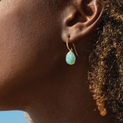 Sarah Alexander Tanger Amazonit Gold-Tropfen-Ohrringe* Etwas Blaue Geschenke | Geschenke Für Die Mutter Des Bräutigams