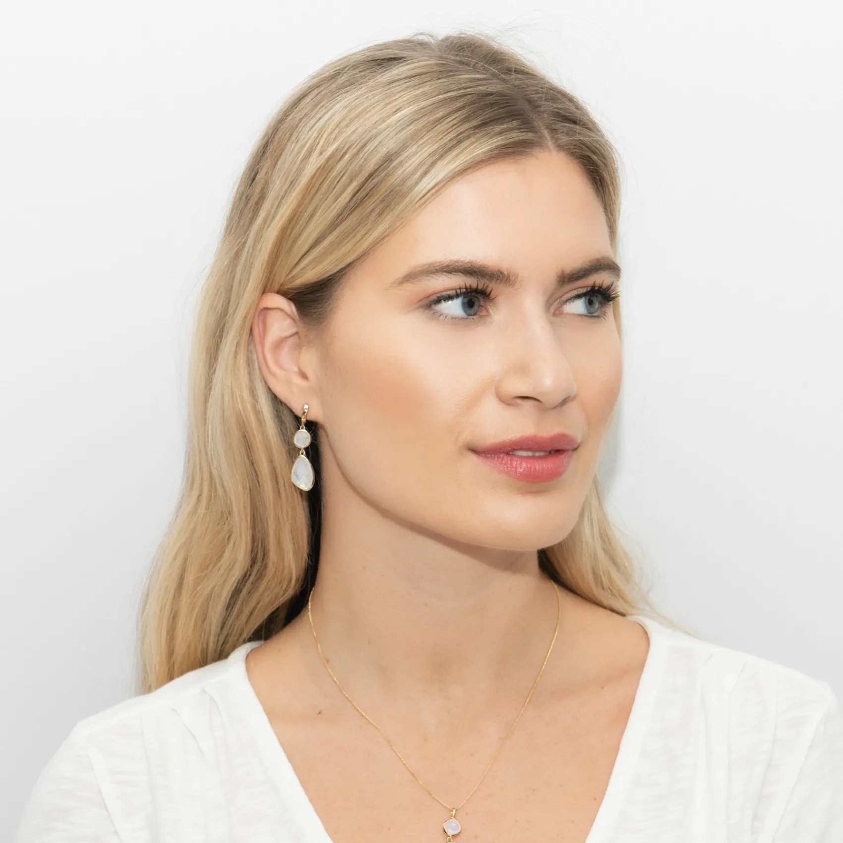 Sarah Alexander Tidal Rainbow Mondstein Double Drop Anhänger* Geschenke Für Die Mutter Des Bräutigams | Geschenke Für Die Mutter Der Braut