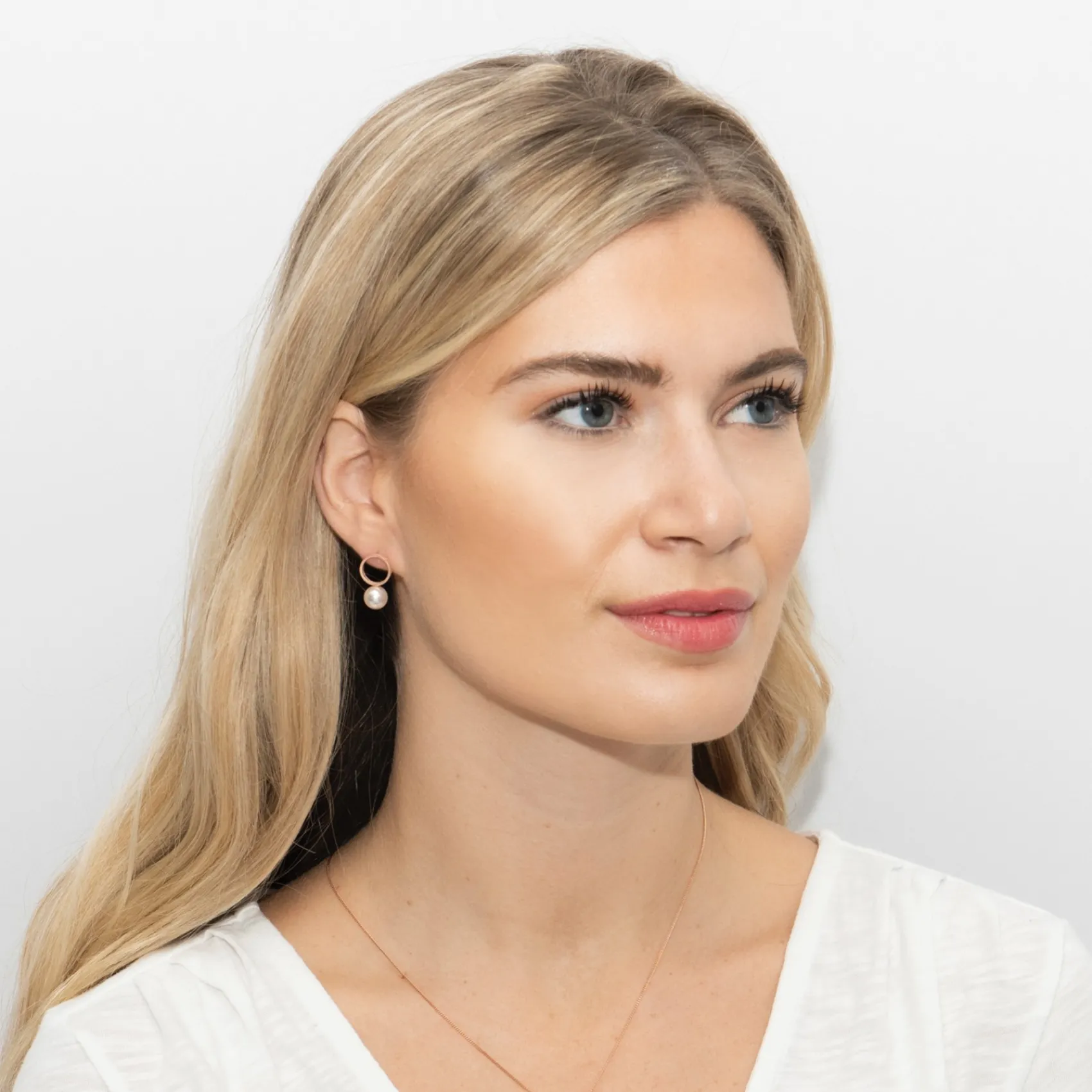 Sarah Alexander Voodoo Rose Gold Kreis Perlenohrringe* Geschenke Für Die Mutter Des Bräutigams | Geschenke Für Die Mutter Der Braut