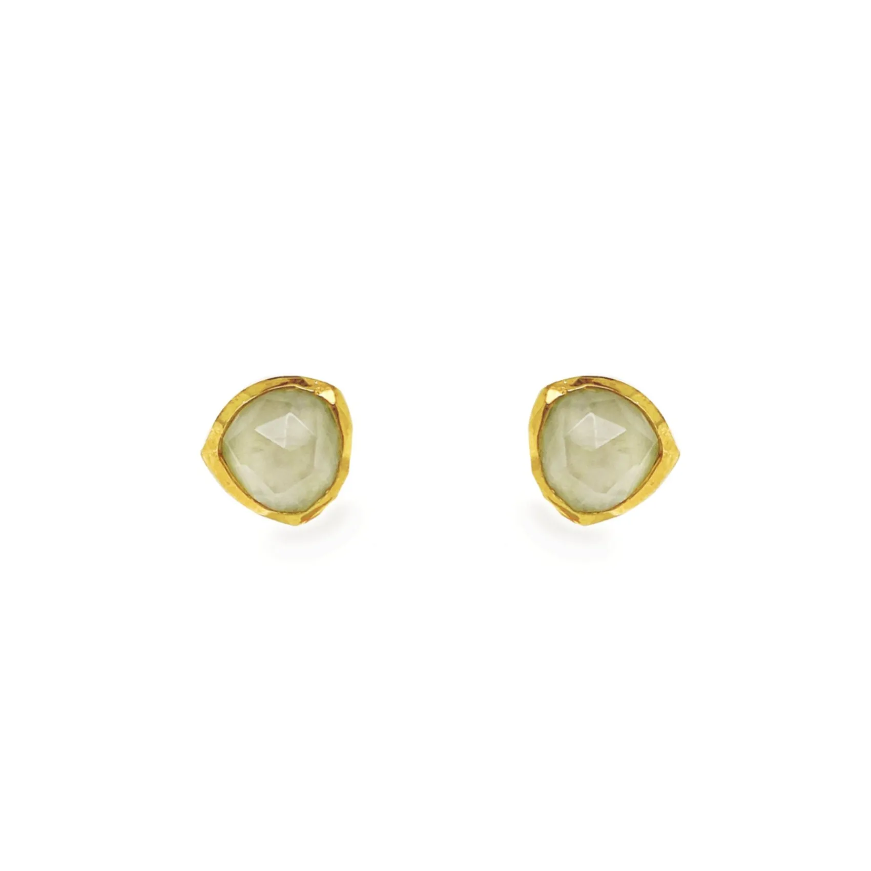 Sarah Alexander Zitronengras-Prähnit-Ohrstecker aus Gold* Geschenke Für Die Mutter Der Braut | Geschenke Für Brautjungfern