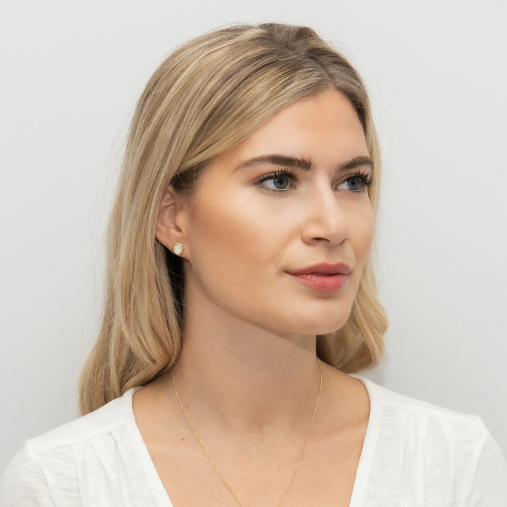 Sarah Alexander Zitronengras-Prähnit-Ohrstecker aus Gold* Geschenke Für Die Mutter Der Braut | Geschenke Für Brautjungfern